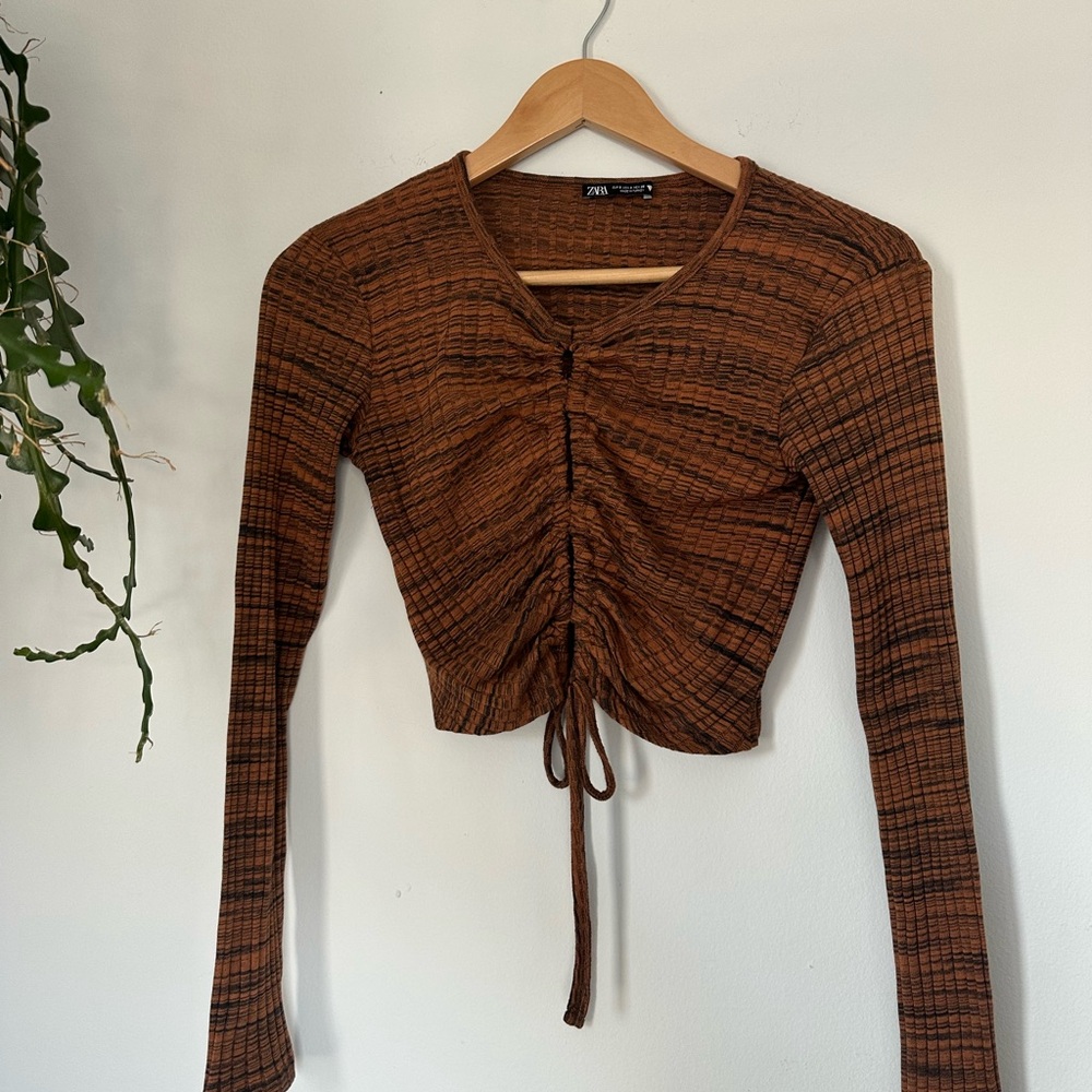 Zara cropped top with tie